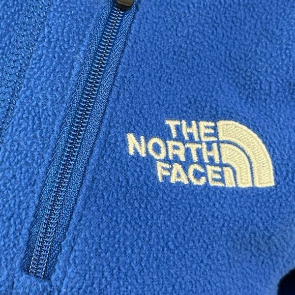 The North Face Women's Blue Fleece Zip Up High Neck Thumbholes Bomber Jacket  S - Picture 4 of 6